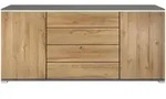 Vladon Sideboard, Eiche, Holzwerkstoff, 166.5x75.5x35 cm, Wohnzimmer, Kommoden &
