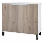 Vladon Kommode, Silbereichen, Holzwerkstoff, 92.5x84.5x35 cm, Wohnzimmer,...