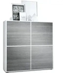 Vladon Highboard, Anthrazit, Holzwerkstoff, 104x105.5x35.5 cm, Wohnzimmer,...