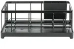 Yamazaki Geschirr-Abtropfgestell, Schwarz, Metall, 23x17x42 cm, Kochen,