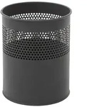 Proregal Papierkorb, Schwarz, Metall, Rund, 23.5x27.5x23.5 cm, K&uuml;chen,