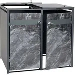 Proregal M&uuml;lltonnenbox, Creme, Metall, 132x117x80 cm, Aufbewahrung &...