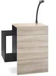Vladon Nachttisch, Eiche San Remo, Holzwerkstoff, 60x63x36 cm, Schlafzimmer,