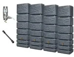 4rain Wandtank-Set, Grau, Kunststoff, 1,400 L, 270x184x39 cm, Gartenzubeh&ouml;r,