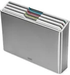 Joseph Joseph Schneidebrett-Set FolioTM, Grau Hochglanz, Metall, Kunststoff,