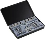 Relaxdays Gewindeschneider-Set, Mehrfarbig, Metall, Kunststoff, 25x2.5x15.5 cm,