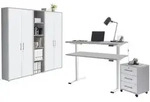 Mid.you B&uuml;ro Office e-Dition, Grau, Wei&szlig;, Metall, Holzwerkstoff, 4,8 F&auml;cher,...