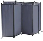 Quick Star Paravent, Grau, Metall, 220x170 cm, Sonnen- & Sichtschutz,...