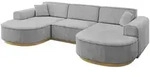 Altdecor Wohnlandschaft, Grau, Textil, 4-Sitzer, U-Form, 303x83x171 cm,...