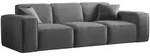Fun M&ouml;bel Sofa, Dunkelgrau, Textil, 225x73x88 cm, Wohnzimmer, Sofas & Couches,