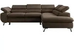 MKS Ecksofa, Braun, Metall, 3-Sitzer, L-Form, 273x208 cm, Oeko-Tex&reg;,...
