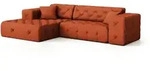 Fun M&ouml;bel Ecksofa, Orange, Textil, Ottomane links, 266x171 cm, Wohnzimmer, Sofas &