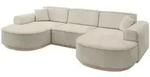 Altdecor Wohnlandschaft, Ecru, Textil, 4-Sitzer, U-Form, 303x83x171 cm,...