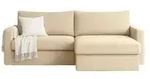 Fun M&ouml;bel Ecksofa, Creme, Textil, Ottomane rechts, 224x140 cm, Wohnzimmer,...