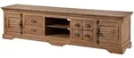 Massivmoebel24 Tv-Board, Beige, Holz, Echtholz,Mangoholz, 1 F&auml;cher, 6 Schubladen,