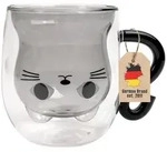 Intirilife Thermo, Schwarz, Glas, 0.2 L, doppelwandig, Essen & Trinken, Gl&auml;ser,