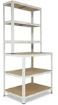 shelfplaza Werkbank, Creme, Metall, Rechteckig, 100x190x60 cm, Freizeit, Heimwerken,