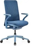 Mid.you Drehstuhl, Blau, Kunststoff, Drehkreuz, 63x111x67 cm, Arbeitszimmer,