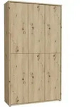 Carryhome Schuhschrank, Eiche Artisan, Kunststoff, 16 F&auml;cher, 109.2x191.9x34.9 cm,