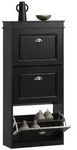 SoBuy Schuhschrank, Schwarz, Holzwerkstoff, 53x117x24 cm, FSC 100%, Garderobe,