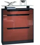 Vladon Schuhschrank, Bordeaux, Holzwerkstoff, 89x104x23 cm, Garderobe,