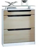 Vladon Schuhschrank, Eiche San Remo, Holzwerkstoff, 89x104x23 cm, Garderobe,
