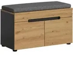 Livetastic Garderobenbank, Eiche Artisan, Kunststoff, Holzoptik, 80x45x37 cm, FSC