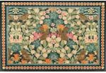 wash+dry Fussmatte Garden Luxe Blue, Mehrfarbig, Textil, Blume, rechteckig, 50x75 cm,