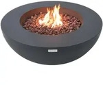 Elementi Feuerstelle, Dunkelgrau, Stein, 107x40x107 cm, CE, Freizeit,
