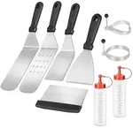 Grillbesteck-Set, Silber, Metall, 37 cm, Grills & Outdoor-K&uuml;chen, Grillbesteck