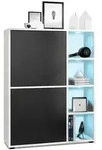 Vladon Highboard, Schwarz, Holzwerkstoff, 79x105.5x35.5 cm, Wohnzimmer,...