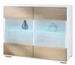 Vladon Kommode, Eiche San Remo, Holzwerkstoff, 92.5x75.5x35 cm, Wohnzimmer,...
