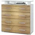 Vladon Kommode, Eiche, Holzwerkstoff, 76x81x35 cm, Wohnzimmer, Kommoden &...