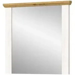 Inn.Furn Garderobenspiegel, Wei&szlig;, Eiche Artisan, Holzwerkstoff, Glas, Uni, Holz