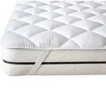 Zollner Matratzenauflage,, Wei&szlig;, Textil, 80x200 cm, Oeko-Tex&reg; Standard 100,