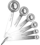 Intirilife Messl&ouml;ffel, Silber, Metall, Backen, Backhelfer, Messbecher