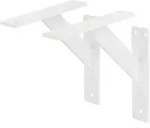Ml-Design Regalhalterung, Wei&szlig;, Metall, 18x3x18 cm, Wohnzimmer, Regale, Wandregale