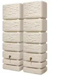 4rain Wandtank-Set, Sand, Kunststoff, 700 L, 130x184x39 cm, Gartenzubeh&ouml;r,