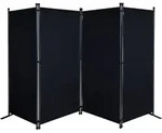 Quick Star Paravent, Schwarz, Metall, 220x170 cm, Sonnen- & Sichtschutz,...