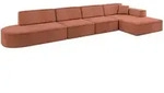 Altdecor Ecksofa, Koralle, Textil, 5-Sitzer, 412x165 cm, Wohnzimmer, Sofas &...