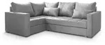 Masseno Ecksofa, Hellgrau, Kunststoff, 3-Sitzer, L-Form,L-Form, 220x153 cm,