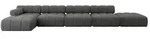 Altdecor Ecksofa, Dunkelgrau, Textil, 7-Sitzer, L-Form, 475x160 cm, Wohnzimmer,...