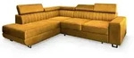 Masseno Ecksofa, Gelb, Metall, 4-Sitzer, L-Form,L-Form, 253x190 cm, Wohnzimmer, Sofas