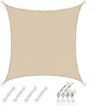 Amanka Sonnensegel, Beige, Kunststoff, Quadratisch, 200x200 cm, Sonnen- &