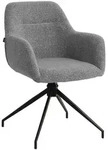 CLP Armlehnenstuhl, Grau, Metall, 58x85x60 cm, Esszimmer, St&uuml;hle, Esszimmerst&uuml;hle,