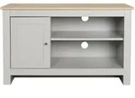 Mid.you Lowboard Emerald, Grau, Eiche, Holzwerkstoff, 2 F&auml;cher, 95x58x39 cm,