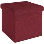 Intirilife Sitzw&uuml;rfel, Rot, Textil, 30x30x30 cm, Wohnzimmer, Hocker,...
