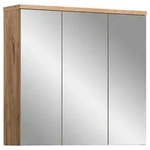 Mid.you Spiegelschrank Grado, Eiche, Glas, 6 F&auml;cher, 75x80x20 cm, h&auml;ngend,