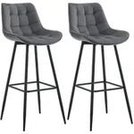 CLP Barhocker, Dunkelgrau, Metall, 47x106x52 cm, Esszimmer, Barm&ouml;bel, Barhocker