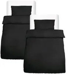 Beautissu Bettw&auml;sche, Schwarz, Textil, Rechteckig, 40x80 cm, Schlaftextilien,